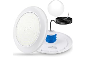 COOLWEST Kallvit LED-poolbelysning med 1–1/2 tum yttergänga 25 W 12 V AC/DC