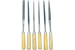 RAYHER Rayer 2723800 Set di 6 Lime assortite con Manico in Legno, Set raspe, bricolage, Fai da Te, modellismo.