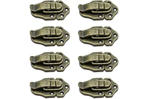 LumenTY (8Pcs Vintage-Stil antike Bronze Retro-Latch Nachahmung Hochleistungs-Antik-Box-Schloss geeignet für Hochleistungs-Toolbox Retro-Holzkiste Schmuckschatulle