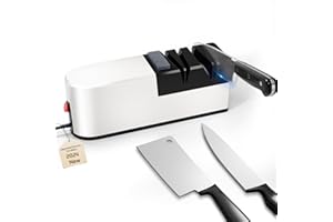 KISEELY Electric Knife Sharpener, 5 in 1 Knife Sharpening System with Straight Blade, Professional Diamond Knife Sharpener for Rough Sharpening, Repair and Sharpening of Knives (LY1)