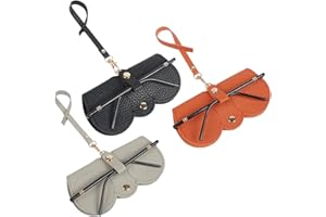Ldirect 3 Stück Weich Leder Sonnenbrillen Taschen, Tragbare Brillenetuis Schlanke Brillenetuis Halter Sonnenbrillen Etui