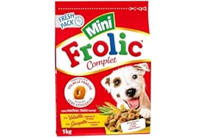 Frolic Mini Complet Croquettes Chiens Volaille Légumes Céréales 1Kg (Lot de 4)