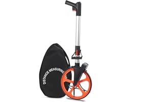 COCOARM Roues de mesure Pliables 0-9999,9 m Roue de mesure de précision Roue de mesure Roue de mesure de distance Appareil de mesure de distance Roue de mesure pour chantier Roue de roulement Roue à rayons