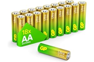 GP Batteries AA batteries AA pack of 18 Ultra Alkaline disposable double aa batteries 1.5v 10 year shelf life for toys fairy lights camera household applications LR6 Basic AA Battery Amazon exclusive