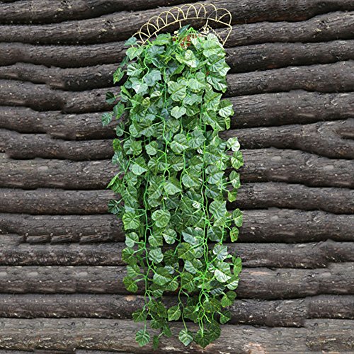 GEEDIAR Künstliche Weinrebe Blätter und Blüten Kunstpflanzen Deko, ca. 90cm lang