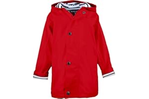 Breizh Ocean - Ciré Imperméable Enfant ELVEN, Intérieur Rayé Marinière avec Capuche - 1 an à 14 Ans