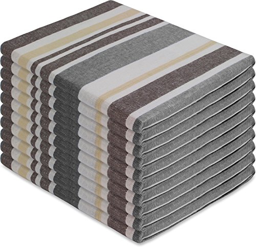 10 x Hochwertige, saugstarke Halbleinen Geschirrtücher Gläsertücher waschbar bis 60° C