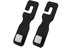 XIASHENG 2 Gancho para Reposacabezas de Coche,Ganchos Organizadores de Cuero,Ganchos para Auto,Gancho Universal para Reposacabezas de Asiento Trasero de Coche para Colgar Bolsos-Negro