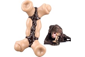 CHEWSSOR Juguetes masticables indestructibles para perros para masticadores agresivos de raza grande, juguetes para perros para aburrimiento y estimulación, huesos de perro de nailon para masticadores