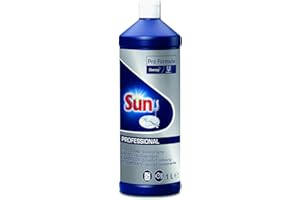 ‎SUN PROFESSIONAL Sun Professional Klarspüler für die Spülmaschine - Effektiver Multifunktions-Klarspüler für strahlenden Glanz und hygienisch sauberes Geschirr, 1L