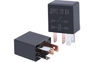 Kasoud Multi-purpose Automotive Truck Car Relay, 4 Pin 12v 40a Car Relay, Heavy Duty Standard Relay Kit, 4 Pin Car Relay, With Relay Connector 4 Pin Automotive Plug, Pack of 2 (Black)