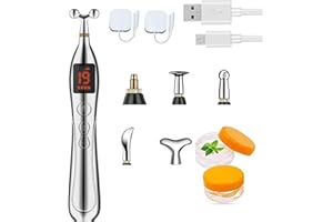 XSEXO Acupuntura Masaje Pen,modelo recargable Lápiz Eléctrico de Masaje para Acupuntura,Pluma de la acupuntura masajeador de cuerpo eléctrico Meridian Energy