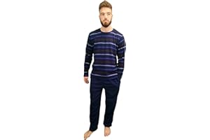 KRUXADER Mens Warm Fleece Loungewear Winter PJ Pyjama Set PJ's Pyjamas Sets