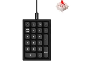 Keychron Q0 Wired Custom Number Pad, QMK/VIA Programmable Macro with Hot-swappable Gateron G Pro Red Switch Compatible with Mac Windows Linux (Black)
