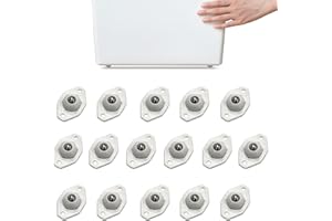 TRVL FIELDER Ruote autoadesive girevoli a 360° per piccoli elettrodomestici, ruote universali in acciaio con rullo per piano di lavoro della cucina, cestino per la spazzatura fai da te (bianco, 16 pezzi)