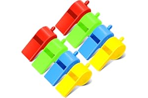 Ruibow 8 Pcs Whistle Whistles Sports Emergency Whistle with lanyard Whistles For The Outdoors, Camping And Walking(Red,blue,Green,Yellow)