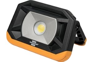 Brennenstuhl Projecteur portable LED PF 1000 MA/Projecteur de chantier format poche, utilisation en extérieur (rechargeable, 3 niveaux d'éclairage, batterie externe, 1000lm, autonomie 13h max., IP65)