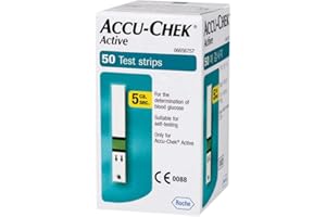 Accu-Chek, strisce reattive per misurare il livello di glucosio nel sangue (confezione da 50)
