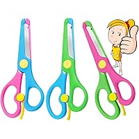 Kinderschere Sicherheit Set, NOCHME 3 Pack kinder Schere Kunsthandwerk Vorschule Schule Lernen Scheren Bastelschere…
