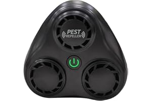 BENGUOO Ahuyentador de Ratas, Ultrasonidos para Ratas y Ratones, Repelente Ultrasónico de Plagas Interior, Auyentadores de Ratones Potente Anti Arañas Ahuyenta Mosquitos para Hogar Oficina Negro