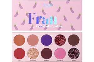 KRASH KOSMETICS Paleta cieni eyEXshadow Fran - 10 Ultra Pigmentowane Cienie Długotrwałe Matowy Shimmer Glitter,Fioletowy (Fran)