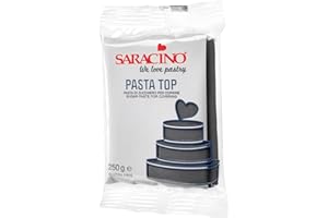 SARACINO We love pastry Pasta di Zucchero Top Nera per Copertura da 250 g Made in Italy