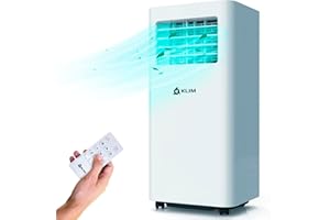 KLIM K9000 | Climatiseur Mobile Silencieux 3 en 1 + NOUVEAUTÉ + Déshumidificateur + Climatiseur Portable 9000 BTU + Ventilateur et Climatisation + Clim Mobile avec Télécommande + GARANTI 5 ANS