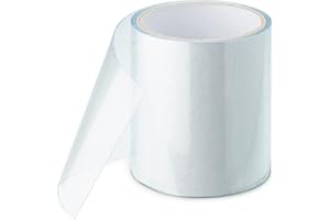 FALINGO Ruban adhésif sous-marin, ruban d'étanchéité, ruban de réparation pour piscine, tente, bâche, gouttière, bateau gonflable, colle acrylique (10 cm x 150 cm, Transparent)