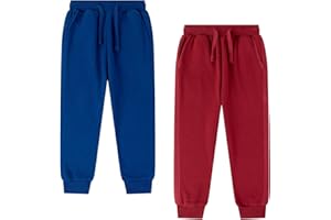 AMOMÍ Pantalón de Deporte Niño Pantalones de chándal Niño Pantalón Deportivos Niño Joggin Termico Elastico Pack 4.5.6.7.8.10.12.14 Años