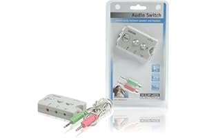 KÖNIG Konig CMP-SWITCH17 - Analog Audio-Schalter - 2 x 3.5 mm Stecker - 3 x 3.5 mm Buchse