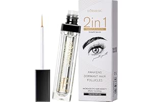 HALERCAY 7ml Wimpernserum Ohne Hormone, Wimpernwachstumsserum,Wimpernpflege-Produkt,Pinselapplikator,Wimpernpflege,Für lange und dichte wimpern und schöne Augenbrauen