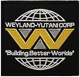 Aliens Weyland Yutani Bui;ding Better Worlds Badge Embroidered Patch 3.5" Sew-on or Iron-on