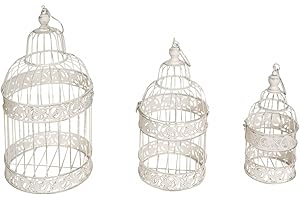 BISCOTTINI Ciasteczka Zestaw 3 Klatki Vintage Outdoor i wewnętrzne świece | Klatki shabby chic dekoracje