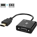 Rankie HDMI to VGA Adapter with 3.5mm Audio Port - Black