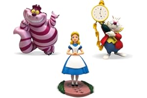 ZYZYZK Bullyworld Alice au pays des merveilles Set de figurines Alice, Chat du Grin et le lapin blanc