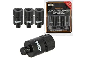 GENERIC Quick Release Magnet System Pack of 3 magnetic Tool Holders for Fishing Gears, Landing Nets, Bite Alarms, Bank Sticks, Buzz Bars, Rod Rests, Carp Fishing NGT