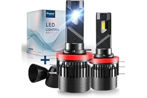 Sinoparcel Bombilla LED H15 para faros delanteros con luz diurna (DRL) – 10000LM/juego 6500K blanco – Plug y Play haz alto Kit de conversión de reemplazo halógeno – Paquete de 2