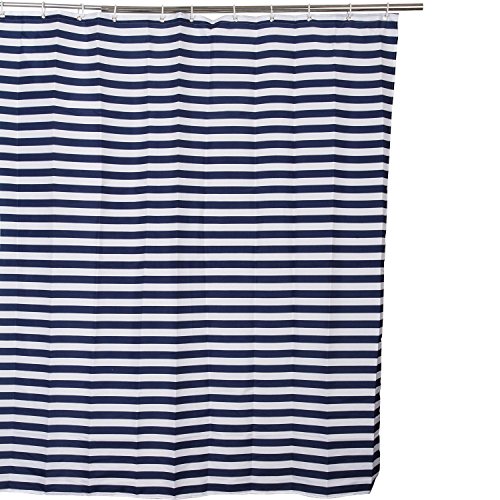Extralange verdicken Mildew festes Polyestergewebe Duschvorhang mit 12 Haken, Blau glückliche Vogel-Muster 200x200cm - 2