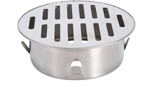 TYENAZA Odpływ podłogowy ze stali nierdzewnej Balkon Okrągły odpływ podłogowy Zewnętrzny odpływ o dużej pojemności zapobiegający blokowaniu(110Flat Mouth)