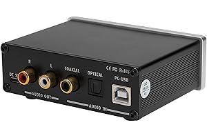 Lazmin AC-Q3 PRO DAC Decoding Audio Decoder with Headphone Amplifier for 3.5MM Headphones (Silver)