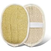 eldione Oval Kabak Lifi, &Ccedil;ift Taraflı Doğal Banyo Kesesi-Antibakteriyel Sağlıklı Bulaşık S&uuml;ngeri, Seyahat boy,15x11 cm, Rovin