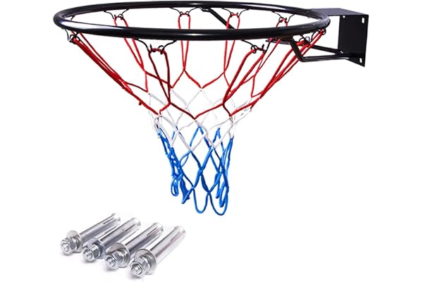 Molti Panier de basket, avec anneau et filet, diamètre : 45 cm