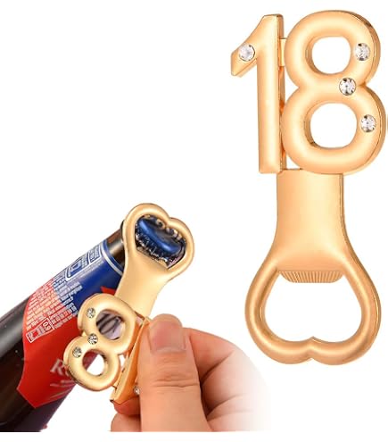 Set Di 36 Apribottiglie Numero Dorato "18" - Per Feste Di 18 Anni, Compleanni, Anniversari, Bomboniere Originali