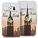 Produktbild Samsung S6 Edge Hülle, SpiritSun PU Leder Wallet Schutzhülle für Samsung Galaxy S6 Edge Bookstyle Design Ledertasche Case Tasche mit Standfunktion und Kredit Kartenfächer - New York