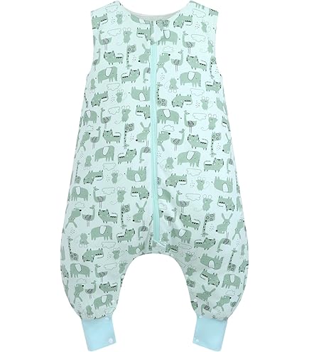 Sacco Nanna Con Piedini Estivo - 0.5 Tog, 70% Bambù 30% Cotone, Taglia L/93cm - Foto 2