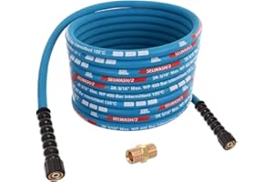 TECHKAR Hochdruckreiniger-Schlauchrohr – Kärcher Verlängerungsschlauch Ersatz – 400bar DN8 Profi M22x1,5 Hochdruckschlauch kompatibel mit Kärcher HD HDS – Blau – 30 m Schlauch