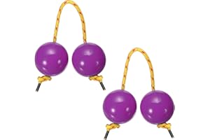YELARXI Rhythm African Shaker Kashaka Shaker Ball Kashaka Hand Percussion Instruments with Yellow Rope, Fit for Adults Wedding Party Musical Class Show (2 Pack, Purple)