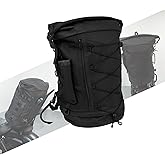 HCmotorku Motorcycle Sissy Bar Backrest Bag Travel Luggage Bag Large Capacity Duffle Bag Expandable 50L-80L Gear Tail Bag wit