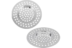 WLLHYF 2 szt. sitko do zlewu ze stali nierdzewnej osłony odpływu prysznicowego filtr do zlewu sitko otwór do wanny ochraniacz na odpływ włosów korek sitko korek pułapka filtr do łazienki kuchni