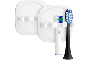 ‎FIXCHORD FIXCHORD Elektrische Zahnbürstenkopfhalter 2 Stück, Badezimmer Zahnbürstenhalter für elektrische Zahnbürsten mit starkem 3M-Aufkleber, Zahnbürste Halter für das Badezimmer, weißz